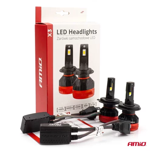 LED žiarovky hlavného svietenia H4 X3 Series AMiO CANBUS - obr. 7