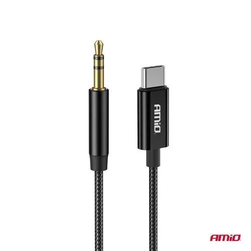 Kábel USB-C TO TYP AUX Mini Jack 3,5mm 1m AMIO-04294 - obr. 1