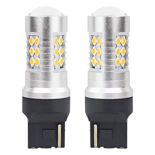 LED žiarovky CANBUS 3030 24SMD T20 7440 WY21W Oranžová 12V/24V AMIO