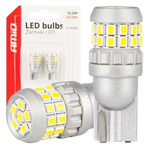 LED žiarovky CANBUS T10 W5W 30SMD 2016 Biela 12V/24V AMiO-04233