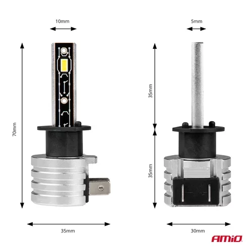 LED žiarovky hlavného svietenia H1 H-mini Series AMiO - obr. 3