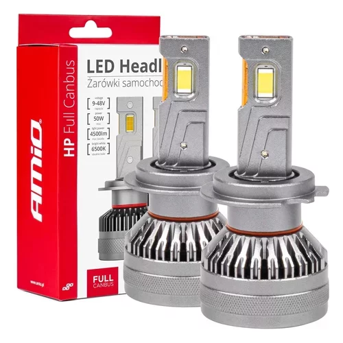 LED žiarovky hlavného svietenia H7/H18 HP séria Full Canbus AMiO-03674