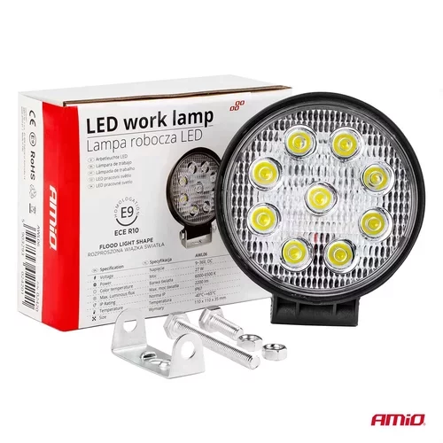 Pracovné LED svetlo AWL06 9 LED FLOOD 9-36V AMIO - obr. 9