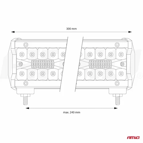 Pracovné LED svetlo AWL21 80LED COMBO 9-36V AMIO - obr. 11