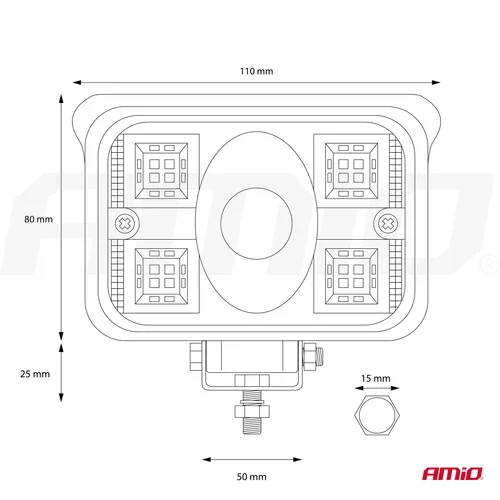 Pracovné LED svetlo AWL32 17 LED COMBO 9-36V AMIO - obr. 8