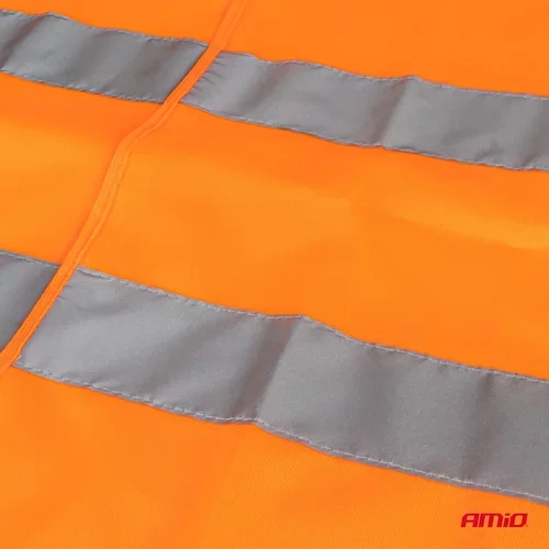 Reflexná vesta XXXL oranžová s certifikátom AMiO-03986 - obr. 4