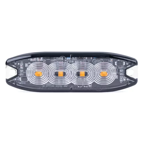 Výstražné osvetlenie oranžové 4x3W LED R65 R10 12/24V IP67 AMIO