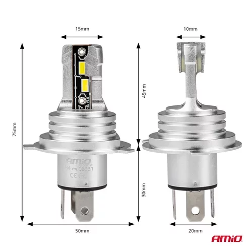 LED žiarovky hlavného svietenia H4/H19 H-mini Series AMiO - obr. 3