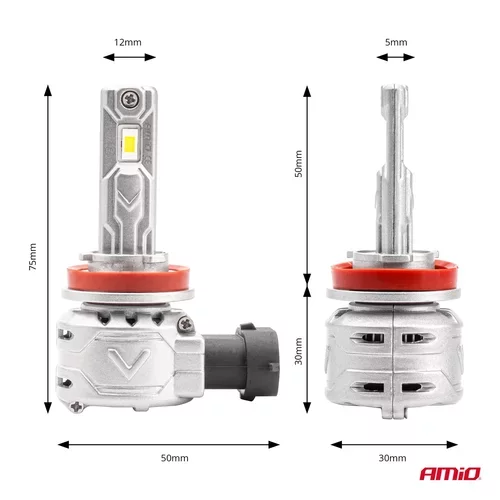 LED žiarovky hlavného svietenia H8/H9/H11/H16 X2 Series AMiO - obr. 2