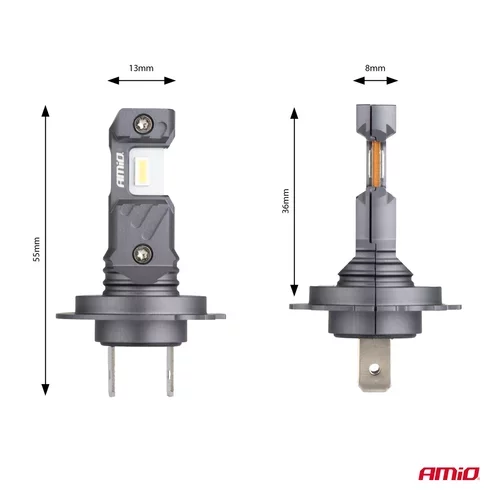 LED žiarovky hlavného svietenia Hybrid séria H7 H18 6000K Canbus 60W AMIO-04115 - obr. 6