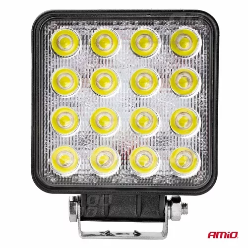 Pracovné LED svetlo 16x LED AWL05 EMC 108x108 48W FLAT 9-60V AMIO - obr. 3