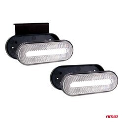 Svetlo obrysové biele – oválne LED - OM-01-W AMIO - obr. 2