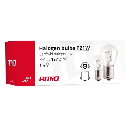 Halogénové žiarovky P21W BA15s 12V 21W AMIO - obr. 2