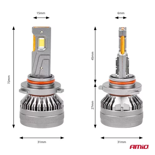 LED žiarovky hlavného svietenia HB4 9006 HP séria Full Canbus AMiO-03679 - obr. 5