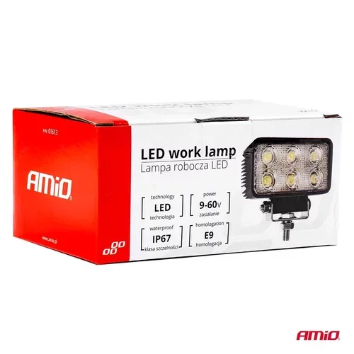 Pracovné LED svetlo AWL02 6 LED FLAT 9-60V /AMiO/ - obr. 9