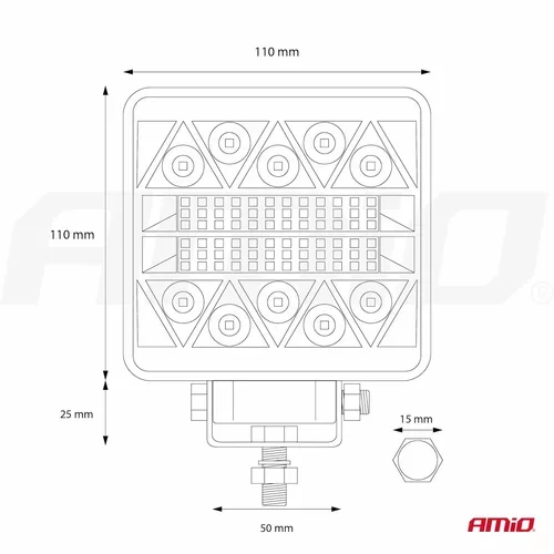 Pracovné LED svetlo AWL15 26LED COMBO 9-36V AMIO - obr. 10