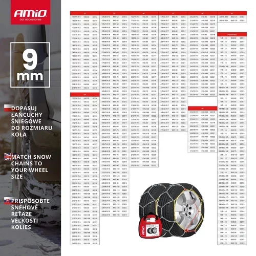 Snehové reťaze Ö-Norm 9mm + NYLON BAG KN120 /AMiO/ - obr. 4