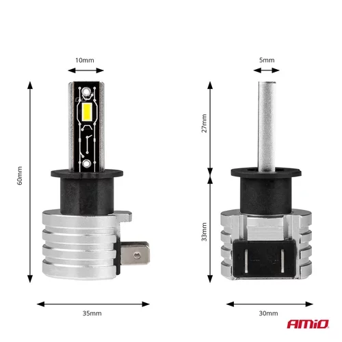 LED žiarovky hlavného svietenia H3 H-mini Series AMiO - obr. 3