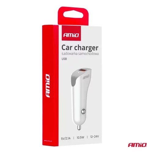 Nabíjačka do auta USB-A 2.1A 12/24V AMiO-03873 - obr. 4