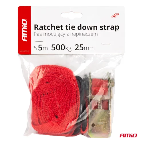 Popruh s ráčnou 500kg 25mm 5m BELT-02 /AMiO/ - obr. 7