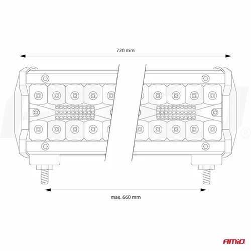 Pracovné LED svetlo AWL30 200LED COMBO 9-36V /AMiO/ - obr. 8