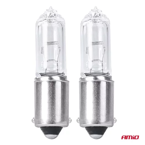 Halogénové žiarovky H21W 12V 21W BAY9S white 2ks blister AMIO - obr. 1