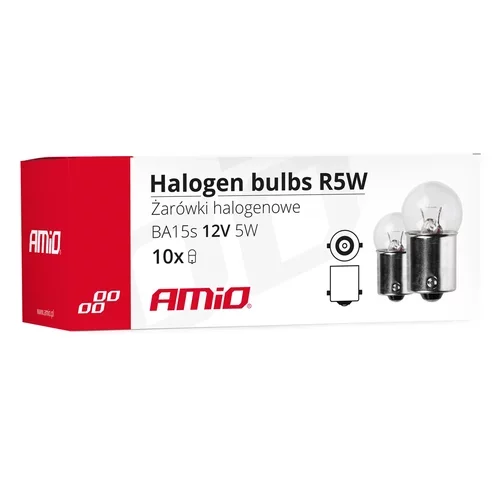 Halogénové žiarovky R5W BA15s 12V 5W AMIO - obr. 2