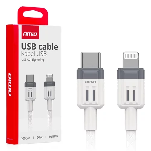 Kábel 'USB-C na Lightning 20W 100cm FullLINK AMIO-03910