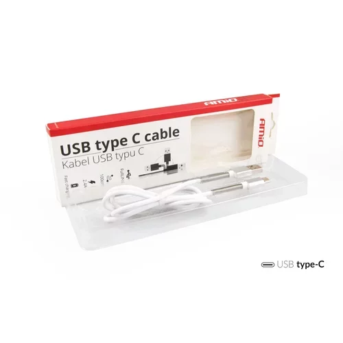 Kábel USB typ-C Full LINK 2,4 A AMIO - obr. 1