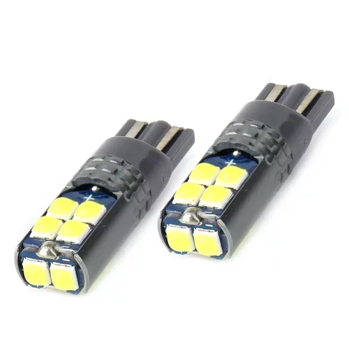 LED žiarovky CANBUS 10SMD 3030 T10 W5W White 12V/24V AMIO - obr. 3