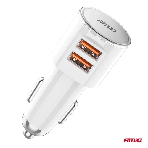 Nabíjačka do auta 2x USB-A 3.4A 12/24V AMiO-03888 - obr. 2