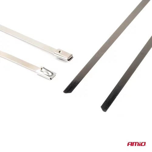 Nerezové sťahovacie pásky 7,9x600mm 100 ks AMiO-04327 - obr. 2