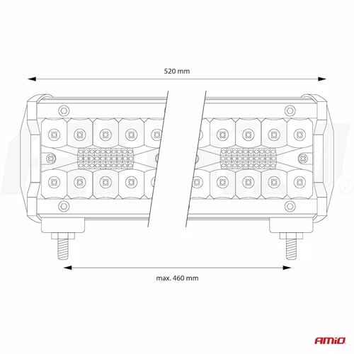 Pracovné LED svetlo AWL28 140LED COMBO 9-36V AMIO - obr. 8