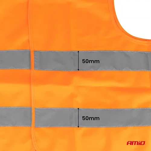 Reflexná vesta XXXL oranžová s certifikátom AMiO-03986 - obr. 6