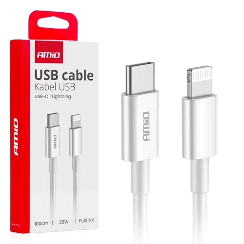 Kábel 'USB-C na Lightning 20W 100cm FullLINK AMIO-03898