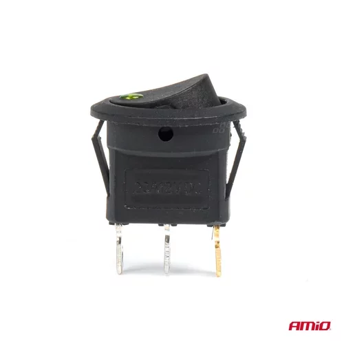 Kolískový okrúhly prepínač so zeleným podsvietením AMIO-03964 - obr. 2