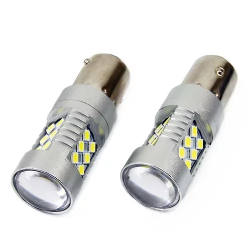 LED žiarovky CANBUS 3030 24SMD 1156 BA15S P21W White 12V/24V AMIO - obr. 1