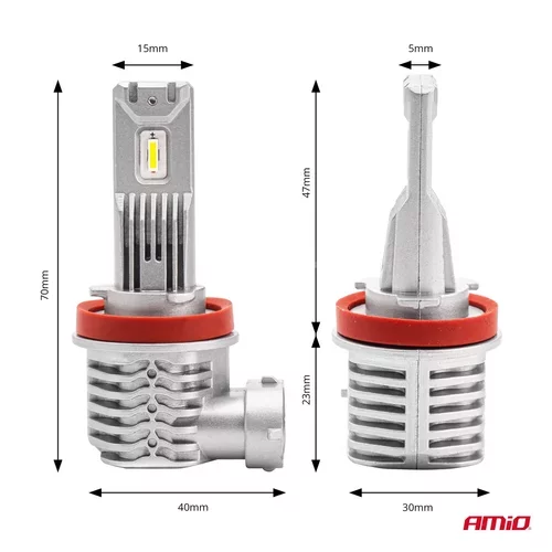 LED žiarovky hlavného svietenia H8/H9/H11/H16 X1 Series AMiO - obr. 4