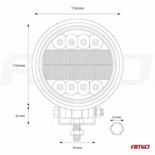 Pracovné LED svetlo 42LED COMBO (2 funkcie)- AWL14 AMIO - obr. 9