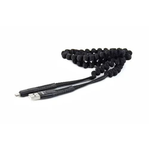 Pružinový kábel USB microUSB 1.2m FullLINK UC-12 /AMIO/ - obr. 3