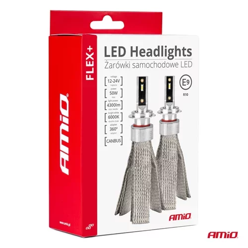 LED žiarovky do auta FLEX+ H15 6000K séria 12V 24V Canbus AMIO-03666 - obr. 4