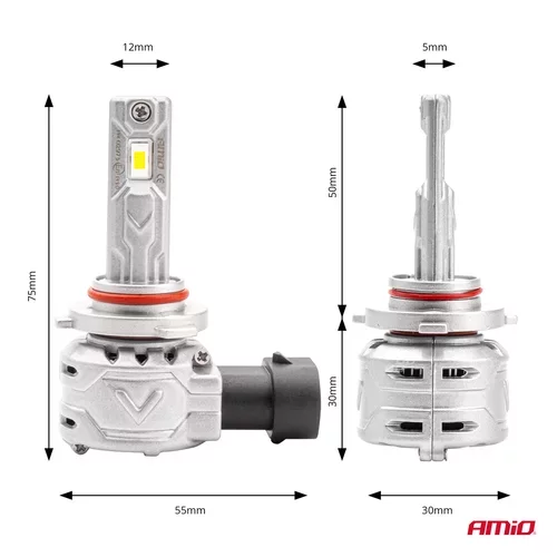 LED žiarovky hlavného svietenia HB3 9005/HIR1 9011/H10 X2 Series AMiO - obr. 2