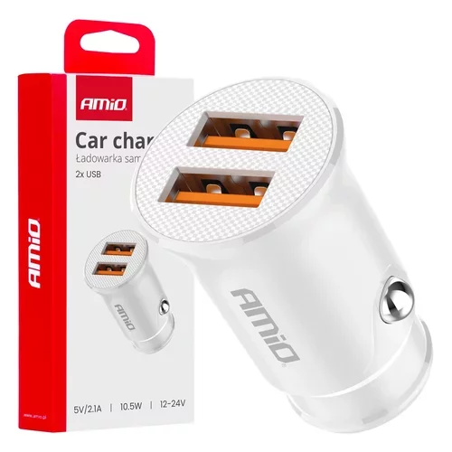 Nabíjačka do auta 2x USB-A 2.1A 12/24V AMiO-03872