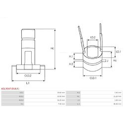 Klzný krúžok, alternátor AS-PL ASL9047(BULK) - obr. 3