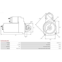 Štartér AS-PL S3152(VALEO) - obr. 4