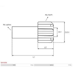 Voľnobežná prevodovka štartéra AS-PL SDK5006 - obr. 3