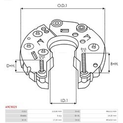 Usmerňovač alternátora AS-PL ARC9029 - obr. 2