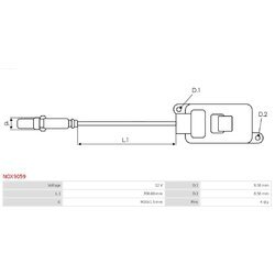 NOx-Sensor, vstrekovanie močoviny AS-PL NOX9059 - obr. 2