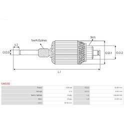 Rotor štartéra AS-PL SA0102 - obr. 1