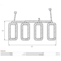 Budiace vinutie štartéra AS-PL SF9017S - obr. 1
